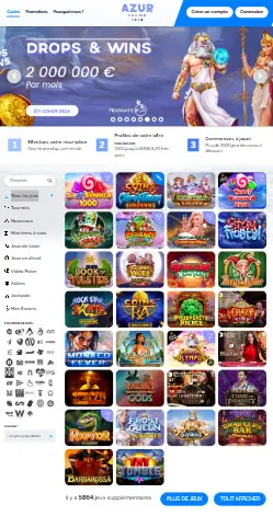 l'application et interface MAGICAZZ CASINO