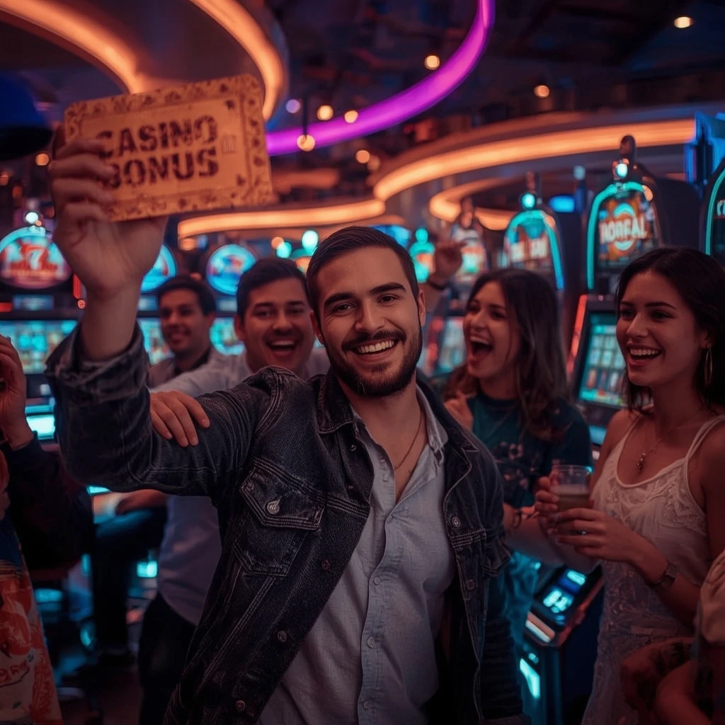 une personne tenant un bonus Magicazz Casino